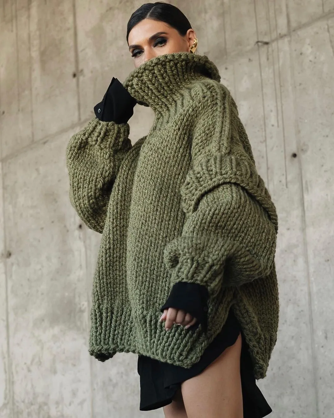 Tune It Turtleneck Knitted Pullover - Image 17