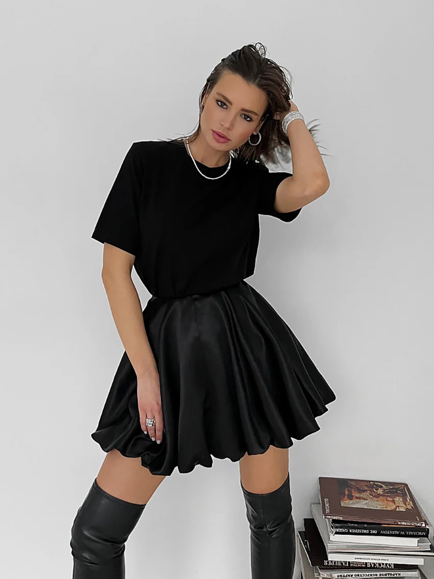 Twirl Tales Pleated A Line Mini Skirt - Image 5