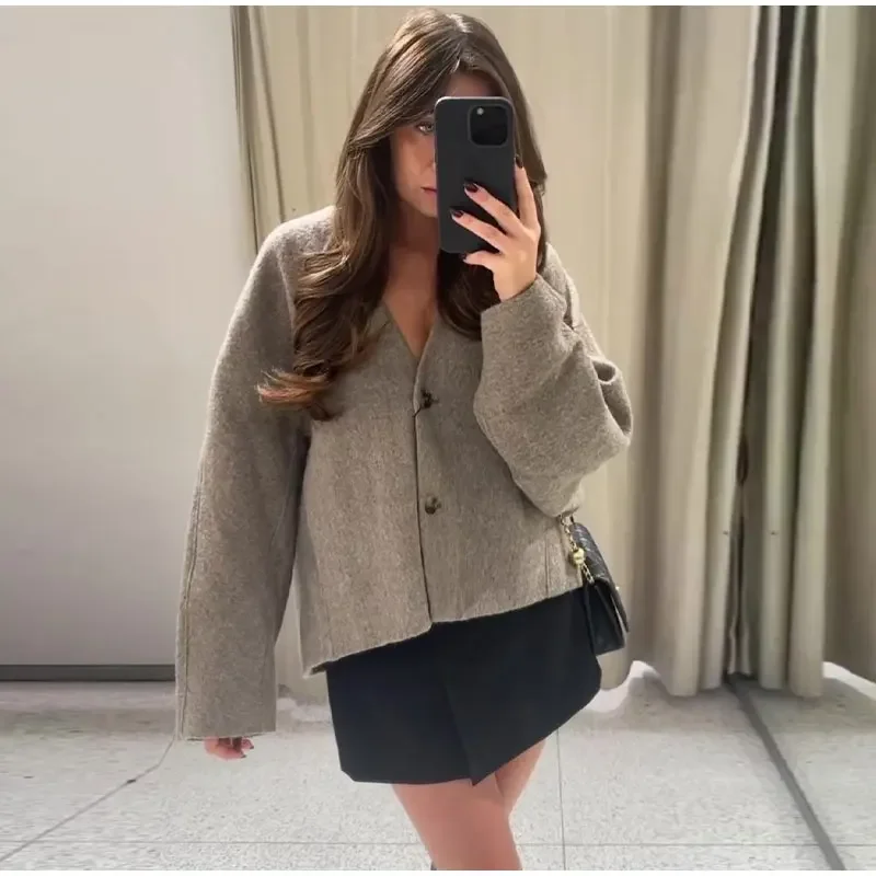 Una Straight Cut Wool Jacket - Image 8