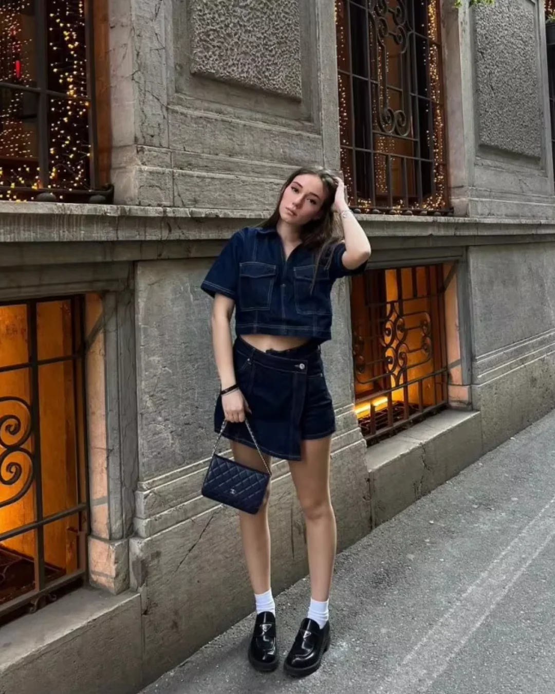 Uncommon Cropped Shirt Denim Set - Image 18