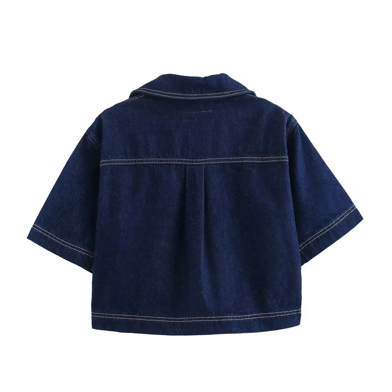 Uncommon Cropped Shirt Denim Set - Image 5