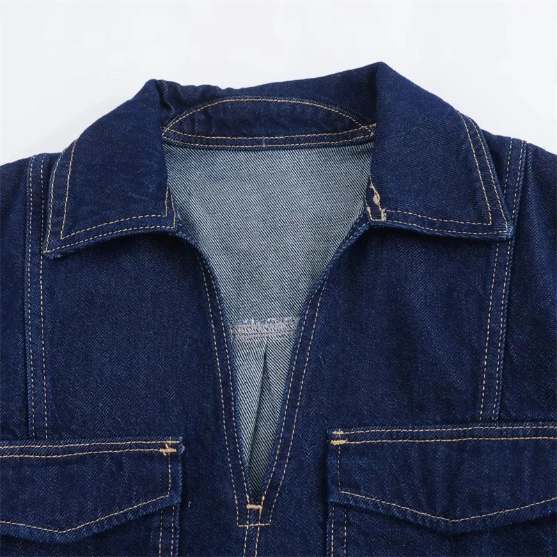 Uncommon Cropped Shirt Denim Set - Image 6