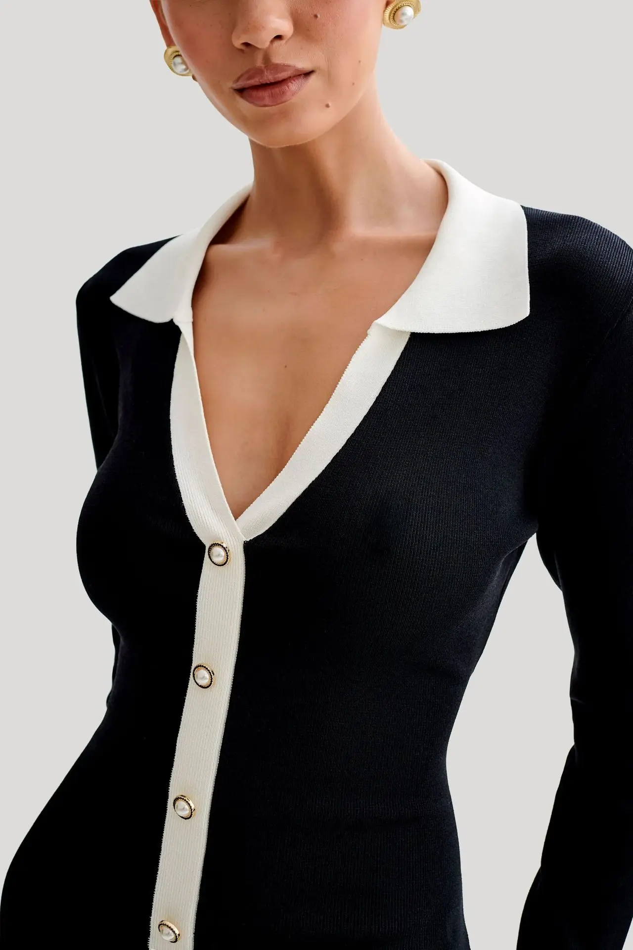 Vallen Ruffled Bow Knit Mini Dress - Image 10