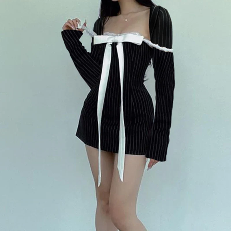 Vanilla Vista Striped Bow Dress - Image 3