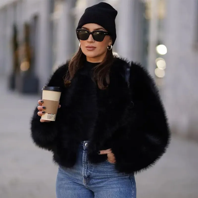 Vivid Vista Gradient Fur Jacket - Image 7