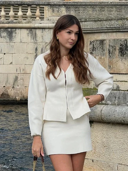 Warm Day Out Knitted Mini Skirt Set - Image 13