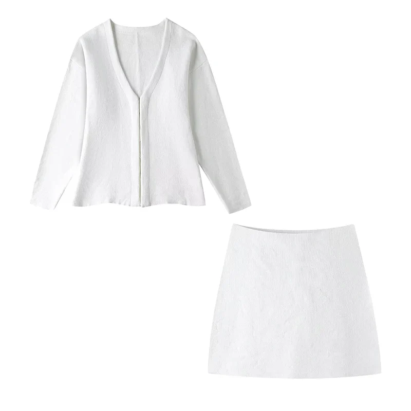 Warm Day Out Knitted Mini Skirt Set - Image 14
