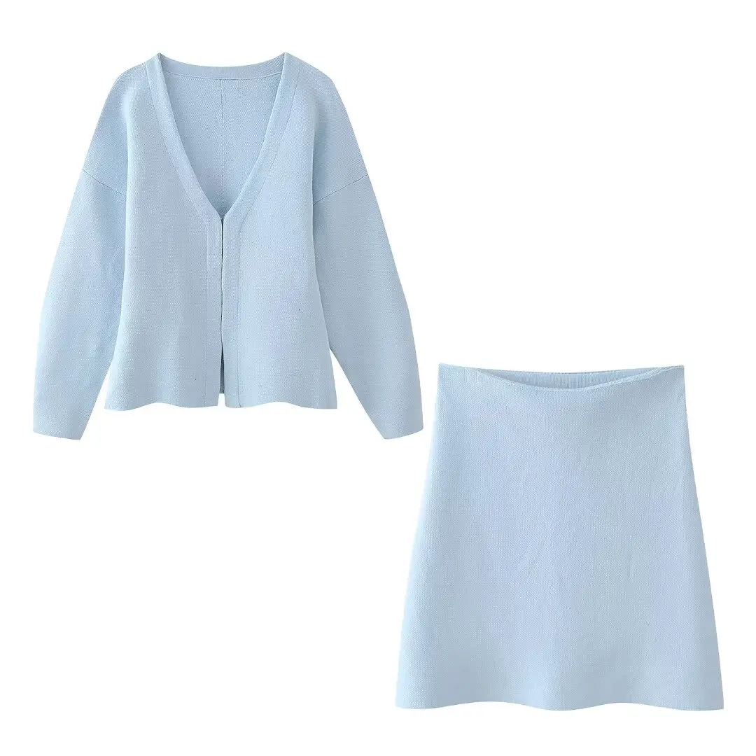 Warm Day Out Knitted Mini Skirt Set - Image 5
