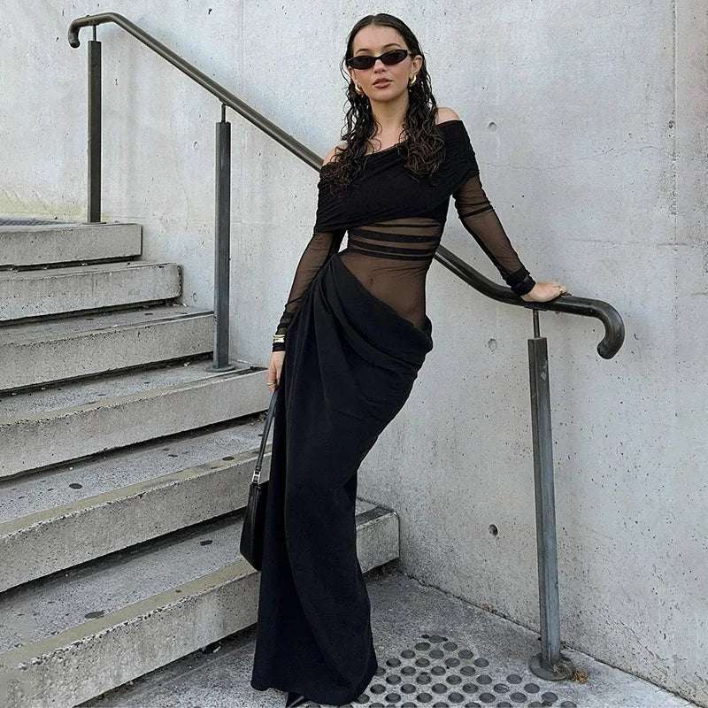 Watch Me Go Mesh Maxi Dress - Image 2