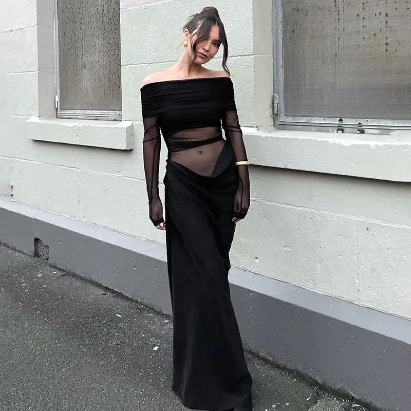 Watch Me Go Mesh Maxi Dress - Image 3