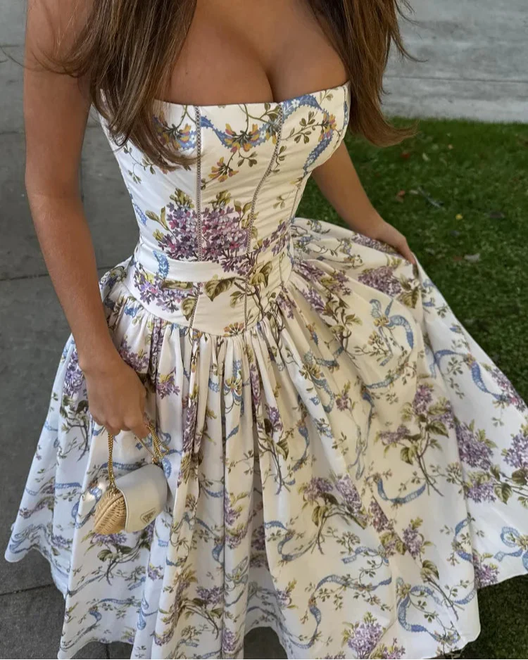 Waverly Floral Spaghetti Strap Maxi Dress - Image 4