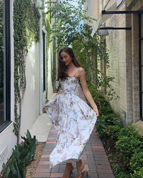Waverly Floral Spaghetti Strap Maxi Dress - Image 7