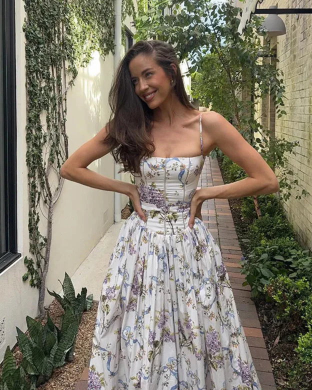 Waverly Floral Spaghetti Strap Maxi Dress - Image 9