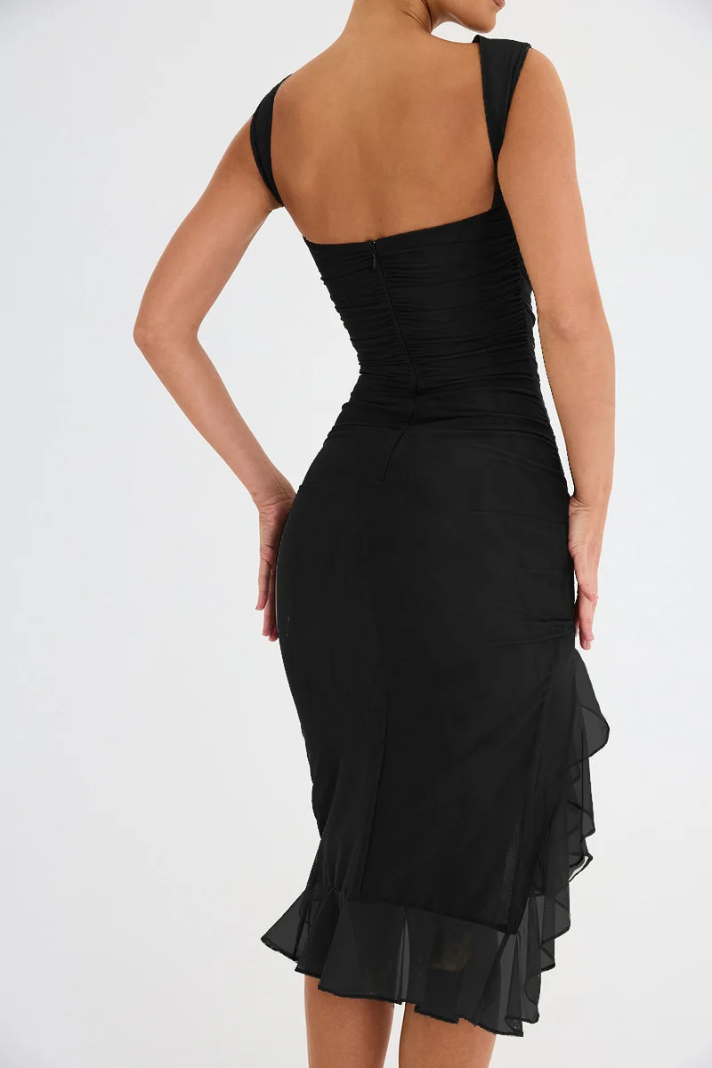 Weller Ruffle Ruched Midi Dress - Image 11