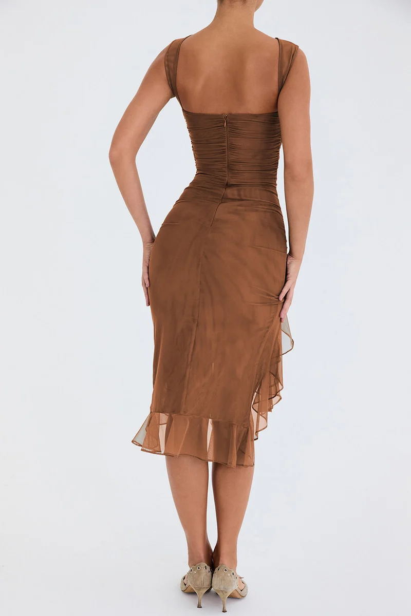 Weller Ruffle Ruched Midi Dress - Image 17