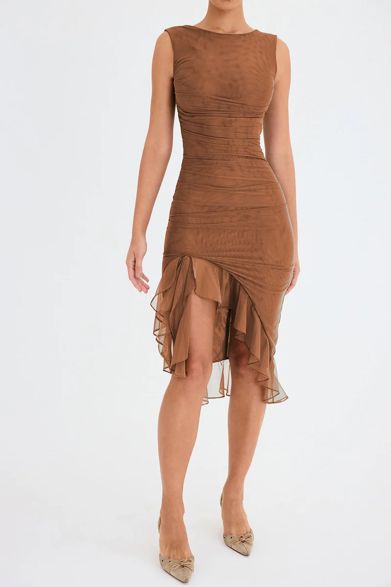 Weller Ruffle Ruched Midi Dress - Image 19