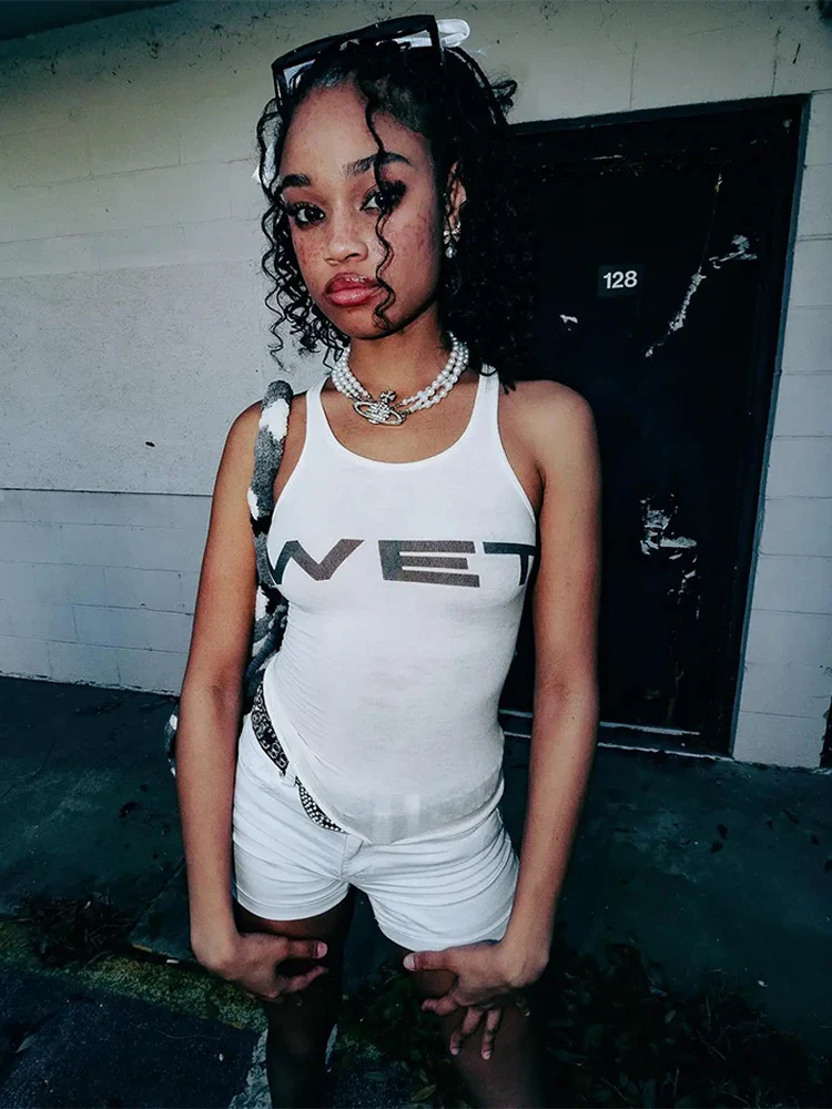 'Wet' U Neck Tank Top - Image 2