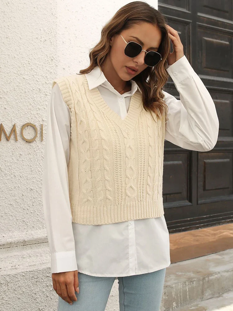 Whisper Weave V-Neck Vest - Image 2