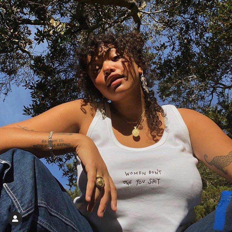 "Women don't owe you shit" Tank Top - Image 10