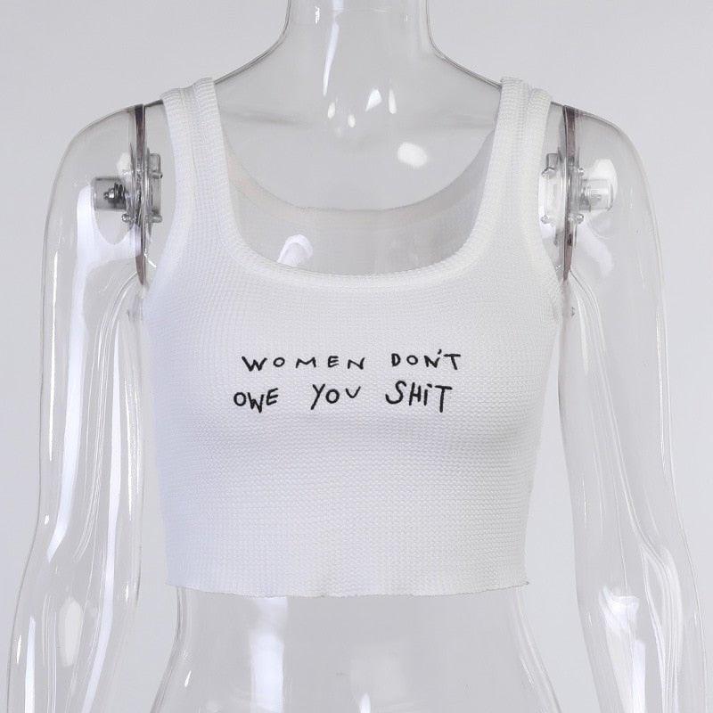 "Women don't owe you shit" Tank Top - Image 11