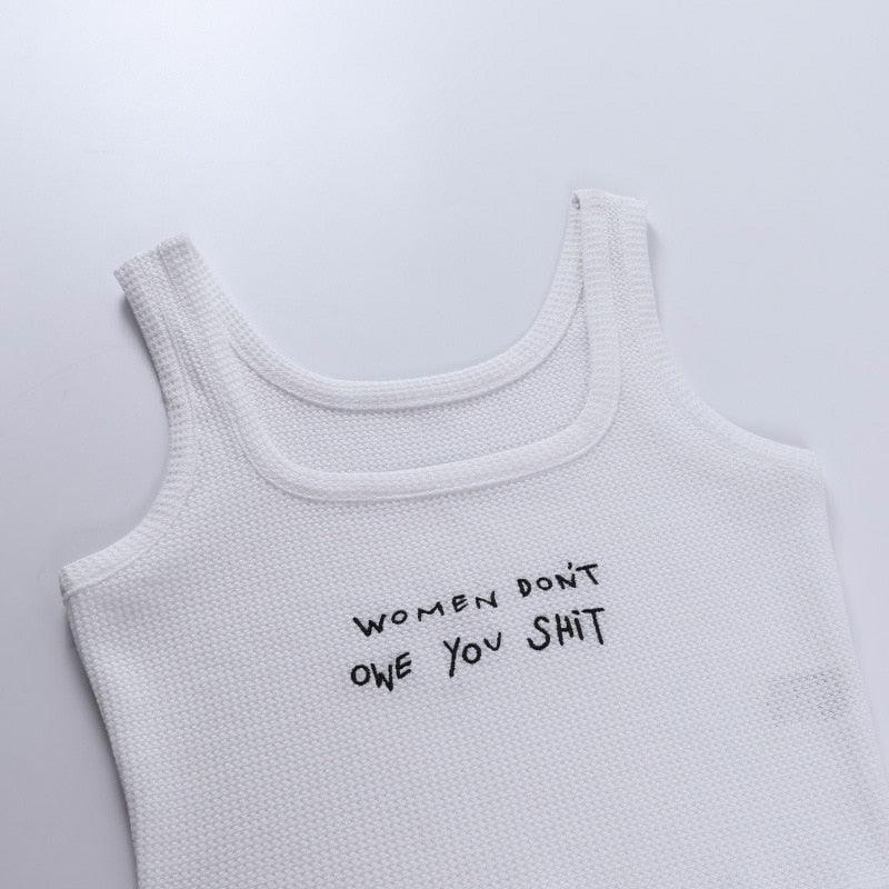 "Women don't owe you shit" Tank Top - Image 12