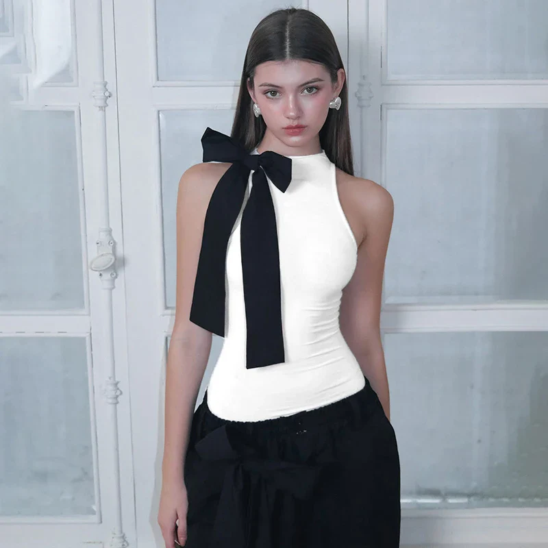 Yin-Yang Bow Sleeveless Bodysuit - Image 5