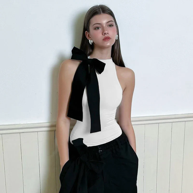 Yin-Yang Bow Sleeveless Bodysuit - Image 6