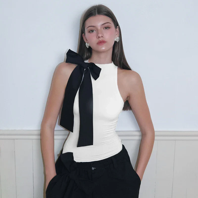 Yin-Yang Bow Sleeveless Bodysuit - Image 7