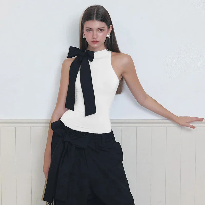 Yin-Yang Bow Sleeveless Bodysuit - Image 8
