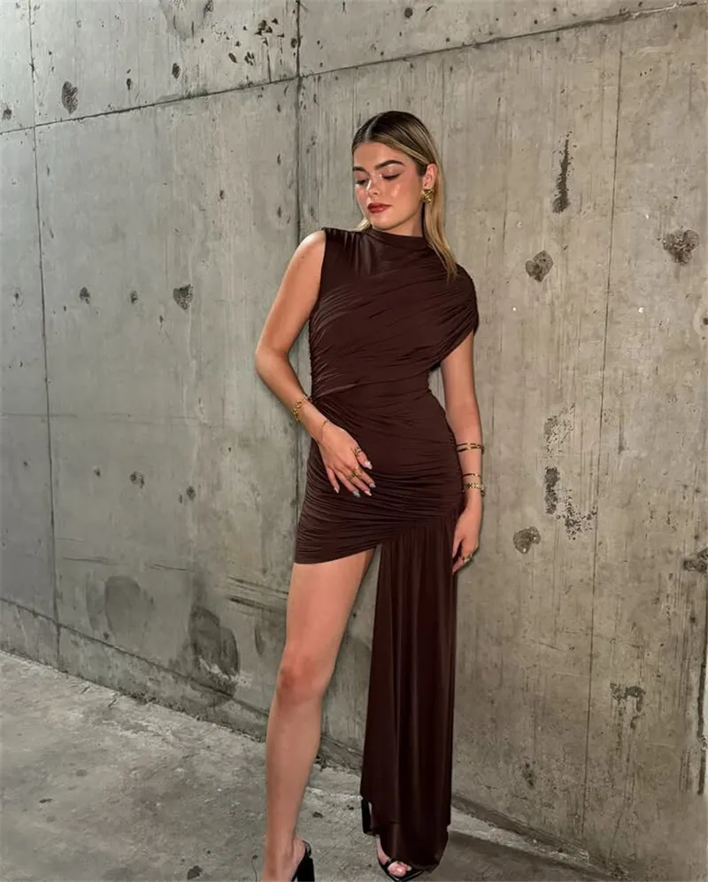 Your Needs Met Draped Mini Dress - Image 14