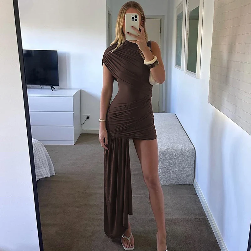 Your Needs Met Draped Mini Dress - Image 23