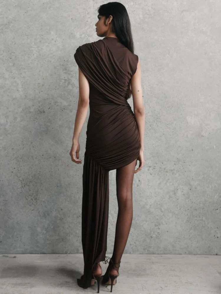 Your Needs Met Draped Mini Dress - Image 4