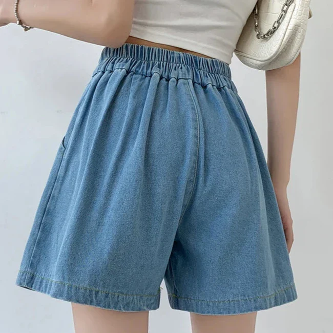 Zane Pleated Denim Shorts - Image 5