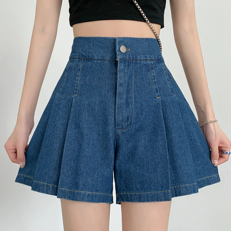 Zane Pleated Denim Shorts - Image 9