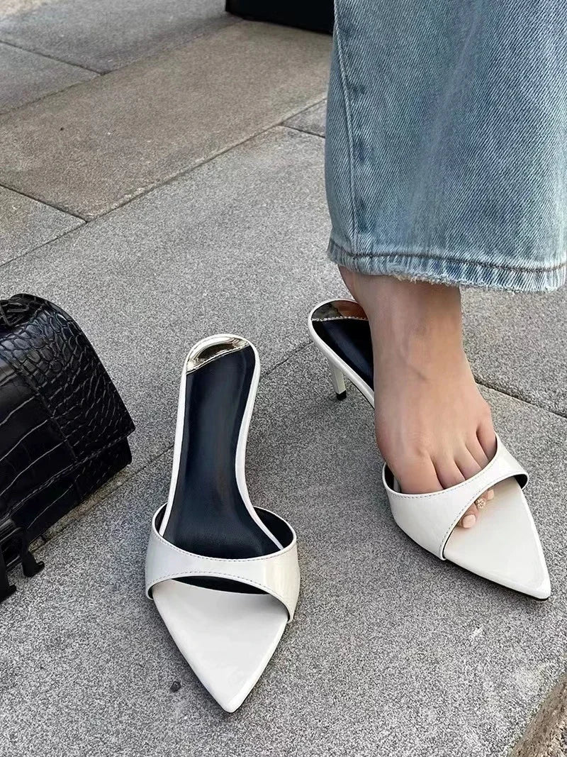 Zena Pointed Toe Slingback Heels - Image 11