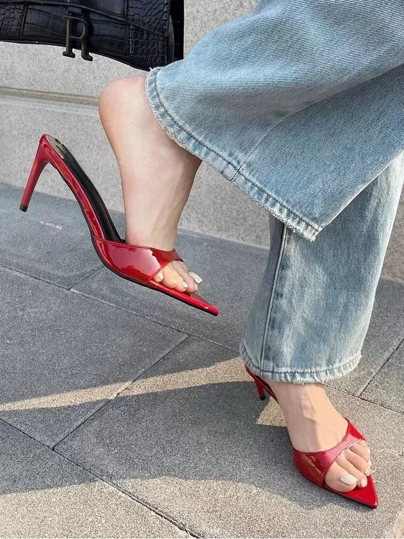 Zena Pointed Toe Slingback Heels - Image 2