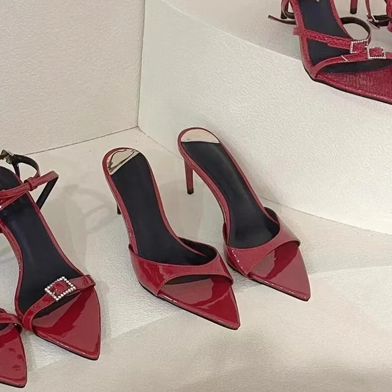 Zena Pointed Toe Slingback Heels - Image 7
